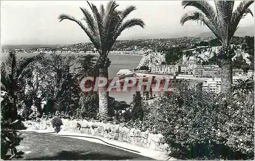 Moderne Karte Nice Cote d'Azur Vue Panoramique sur le Port et la Baie des Anges