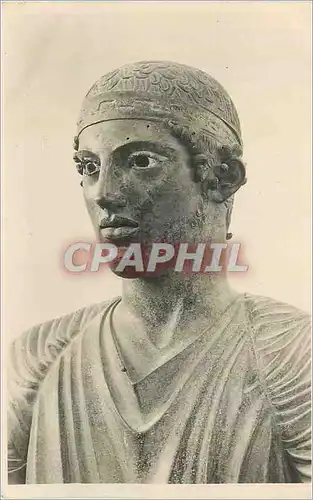 Cartes postales Musee de Delphes Duste de l'Aurige de Delphes Statue de Bronze