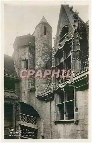 Moderne Karte Dijon Escalier et Lucarnes de l'Hotel Chambellan