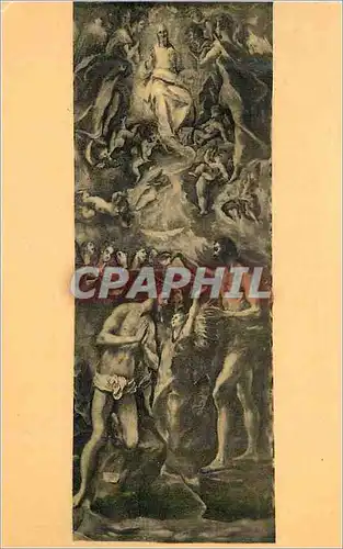 Cartes postales moderne Madrid Musee du Prado Le Greco (Domenikos Theolohopoulos dit El Greco) Le Bapteme du Christ