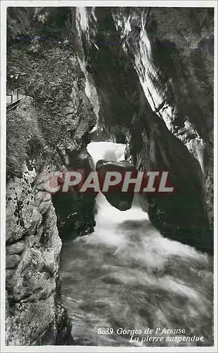 Moderne Karte Gorges de L'Areuse La Pierre Suspendue