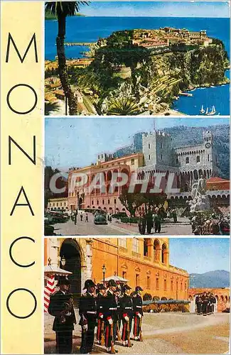 Moderne Karte Souvenir de Monaco Militaria
