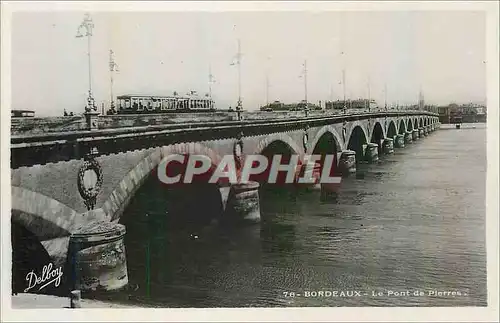 Moderne Karte Bordeaux Le Pont de Pierre