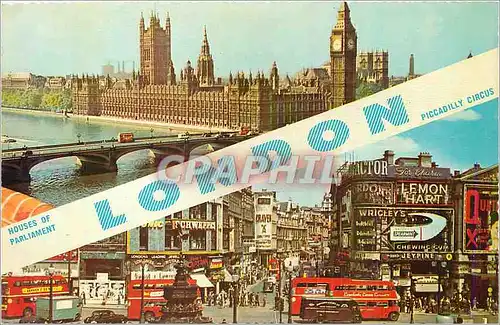 Cartes postales moderne London Piccadilly Circus Houses of Parliament