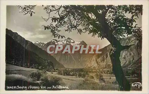 Moderne Karte Bourg d'Oisans Vue sur Belledonne