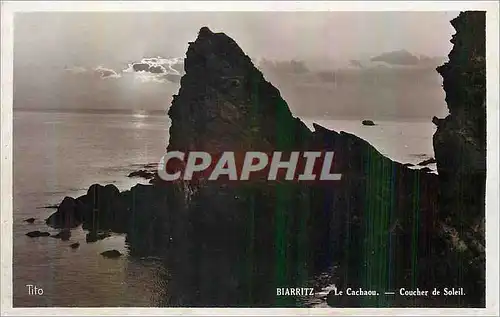 Cartes postales moderne Biarritz Le Cachaou Coucher de Soleil