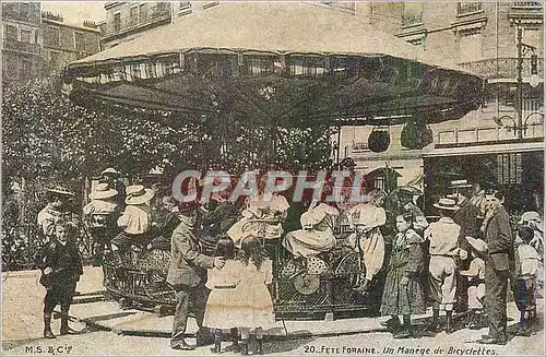 REPRO Fete Foraine Un Manege de Bicyclettes