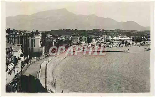 Moderne Karte Saint Jean de Luz Vue Generale de la Plage et la Rhune