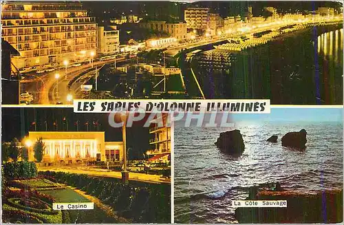 Cartes postales moderne Les Sables d'Olonne Illumines Le casino La Cote Sauvage