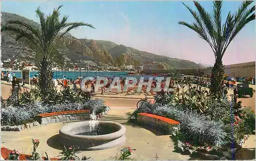 Moderne Karte Menton La Cote d'Azur Echappee sur La Plage