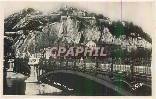 Moderne Karte Grenoble Pont de la Porte de France et les Forts