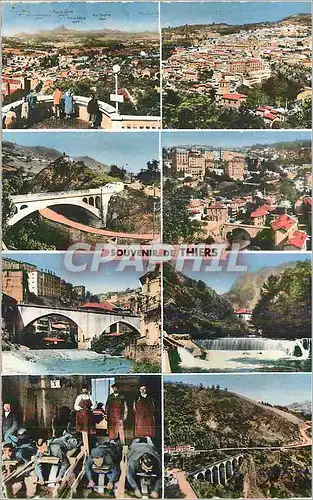 Cartes postales moderne Thiers Chaine des Puys Vue Generale Pont et Chapelle Saint Roch