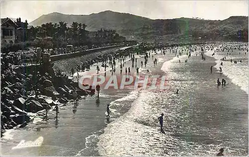 Cartes postales moderne Hendaye la Plage a Contre Jour au Fond l'Espagne