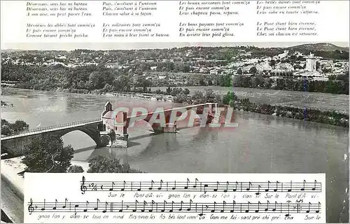 Cartes postales moderne Provence Le Pont d'Avignon Au Fond Villeneuve les Avignon