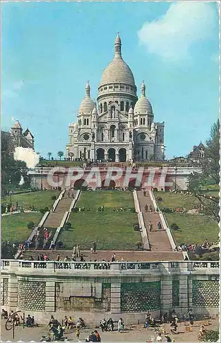 Cartes postales moderne Paris et ses Merveilles Basilique du Sacre Coeur de Mont Martre (1876 1910) et les Jardins