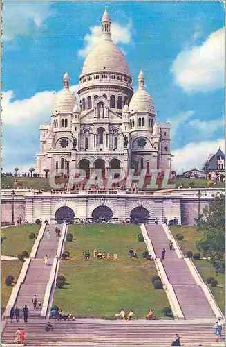 Cartes postales moderne Paris Sacre Coeur et Place St Pierre