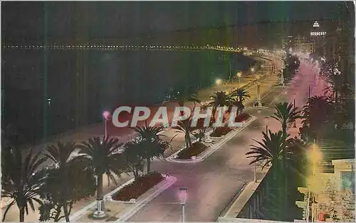 Cartes postales moderne La Cote d'Azur Nice La Nuit