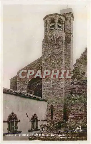 Cartes postales moderne Cordes Clocher de l'Eglise St Michel (XIV eme Siecle)