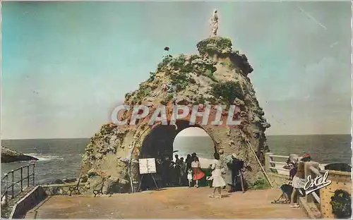 Moderne Karte Biarritz Le Rocher et la Statue de la Vierge