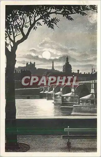 Cartes postales moderne Lyon Effet de Lumiere sur le Pont de la Guillotiero