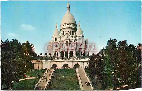 Moderne Karte Paris Basilique de Sacre Coeur