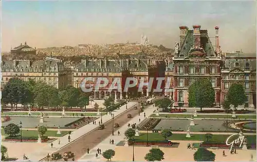 Cartes postales moderne Paris et ses Merveilles La Butte Montmartre Vue du Palais du Louvre