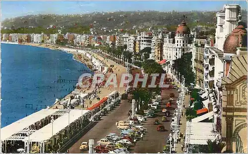 Moderne Karte Nice Cote d'Azur La Promenade des Anglais