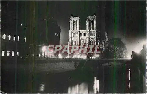Moderne Karte Paris la Nuit Notre Dame
