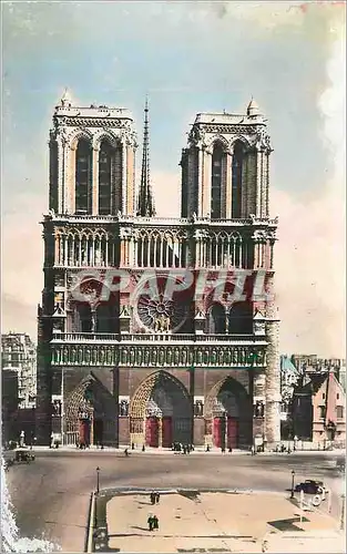 Cartes postales moderne Paris en Flanant Notre Dame (Facade)