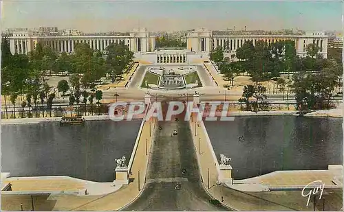 Moderne Karte Paris et ses Merveilles Le pont d'Iena et le palais de Chaillot