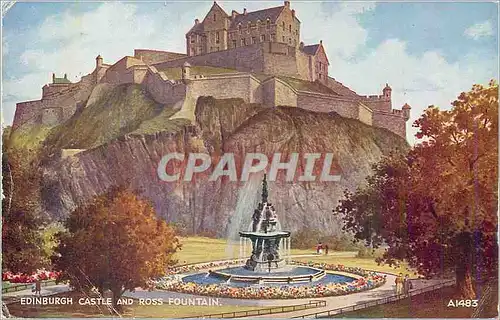Cartes postales Edinburgh Castle and Ross Fontain