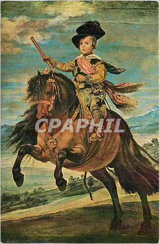 Moderne Karte Museo du Prado Velasquez Portrait Equestre de Don Baltazar Carlos
