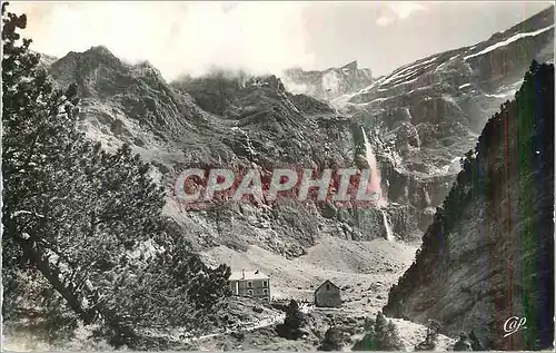 Moderne Karte Gavarnie L'Hotel du Cirque et la Grande Cascade