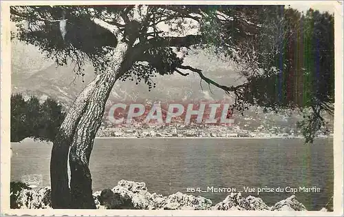 Cartes postales moderne Menton vue Prise du Cap Martin