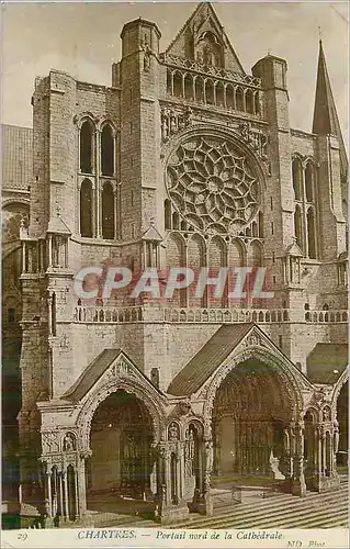 Moderne Karte Chartres Portail Nord de la Cathedrale