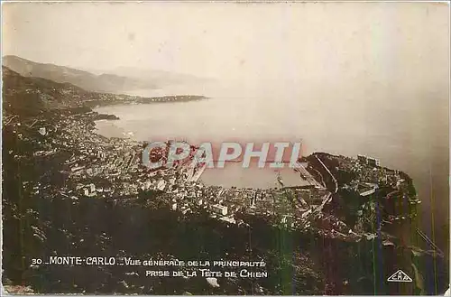 Cartes postales moderne Monte Carlo Vue Generale de la Principaute Prise de la Tete de Chien