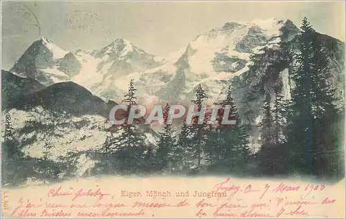 Cartes postales Eiger Monch und Jungfrau