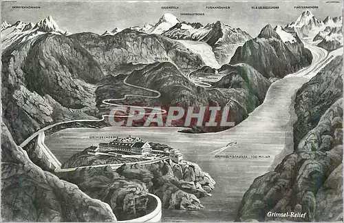 Cartes postales moderne Grimsel Relief