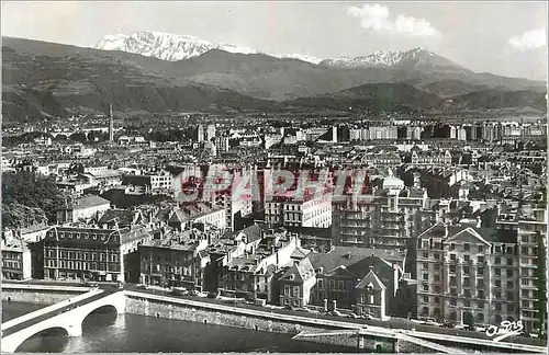 Moderne Karte Grenoble Les Belles Alpes Francaises Vue Generale