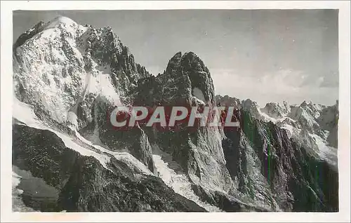 Cartes postales moderne Massif du Mont Blanc L'Aiguille Verte (4121 m) et l'Aiguille du Dru (3754 m)