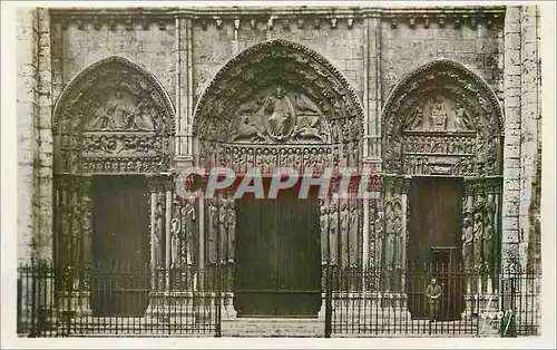 Moderne Karte Chartres (Eure et Loir) La Cathedrale La Grande Portail