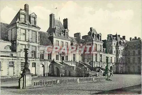 Moderne Karte Palais de Fontainebleau L'Escalier du Fer a Cheval et les Trois Pavillons