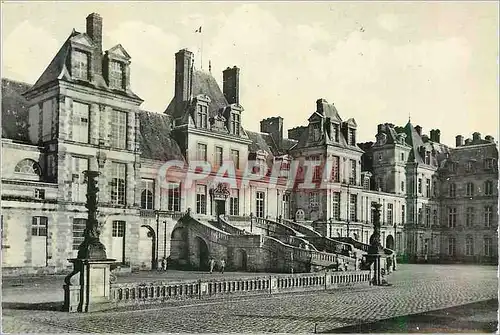 Moderne Karte Palais de Fontainebleau L'Escalier du Fer a Cheval et les Trois Pavillons