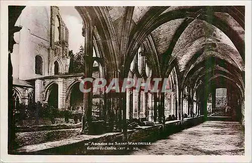 Cartes postales moderne Abbaye de Saint Wandrille Galerie du Cloitre (XVe S)