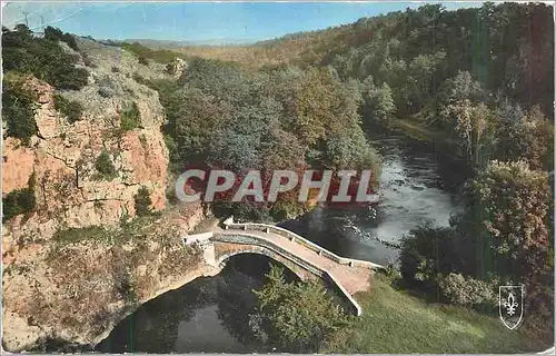 Moderne Karte Environs de Vezelay Le Vieux Pont de Pierre Perthuits