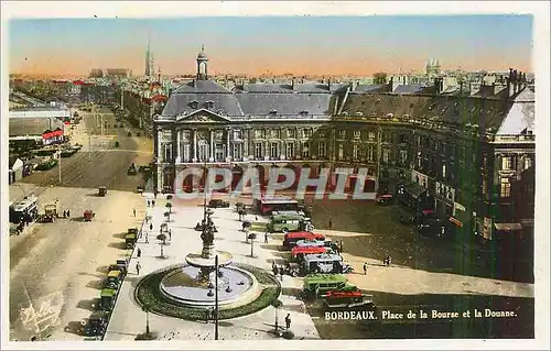 Moderne Karte Bordeaux Place de la Bourse et la Douane