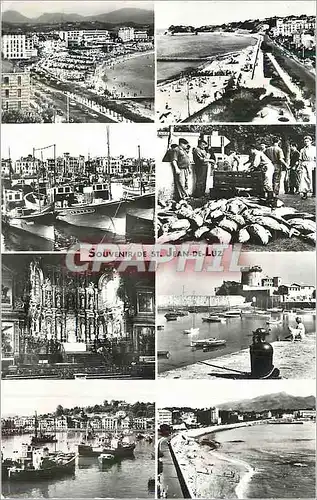 Cartes postales moderne Saint Jean de Luz Plage Pointe Sainte Barbe Bateaux de peche