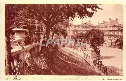 Moderne Karte Paris Jardins du Luxembourg Le Senat