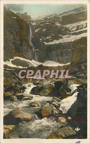 Moderne Karte Gavarnie Le Torrent et la Graude Cascade