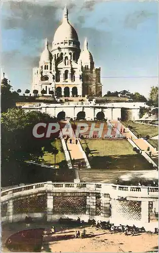 Moderne Karte Paris Le Sacre Coeur et le Square St Pierre